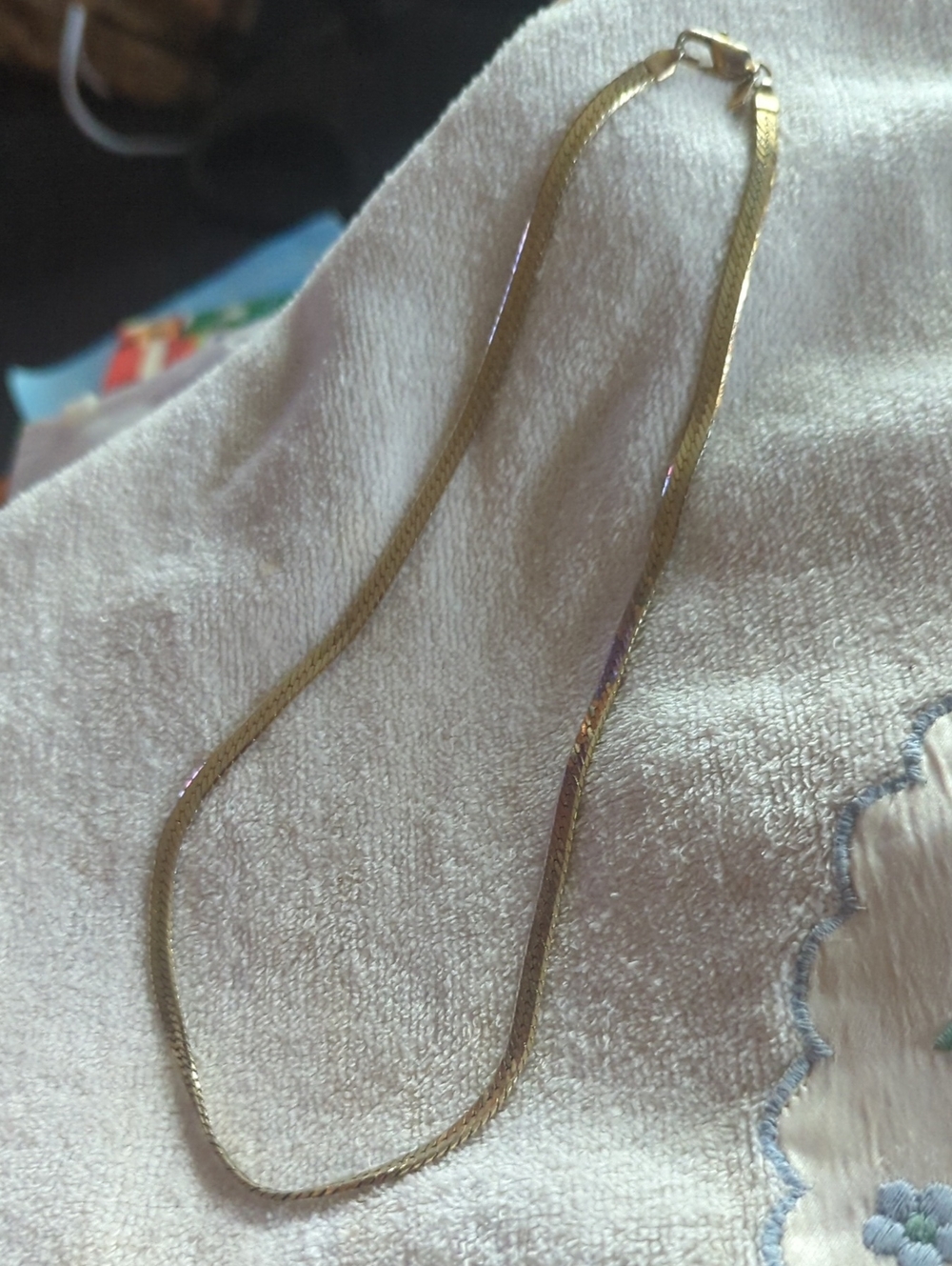 Gold Herringbone Necklace 20 Inch- Sleek Gold Chain